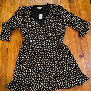 Romper with wrap skirt